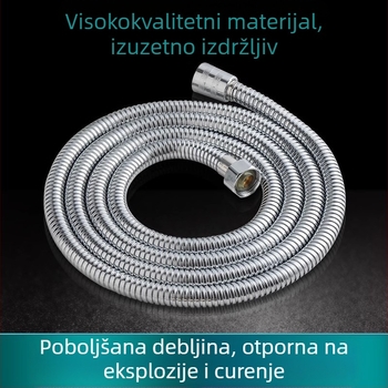 Nerđajući čelični tuš crijevo i glava, jednostavna instalacija, atmosferski tlak, radna temperatura 1–99°C, marka YJM