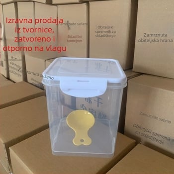 Vlagootporan spremnik za rižu, metalna konstrukcija, velika kapaciteta, moderan minimalistički stil