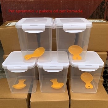 Vlagootporan spremnik za rižu, metalna konstrukcija, velika kapaciteta, moderan minimalistički stil