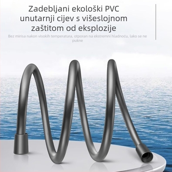 PVC cijev za tuš, model 8888, dizajn protiv zaplitanja, navojni spoj, nominalni tlak 60 Pa, radna temperatura 80°C, stil modernog jednostavnosti