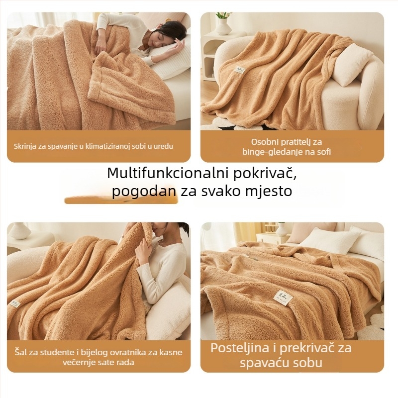 Plišani deka, jednobojna, za sve sezone, stil laganog luksuza