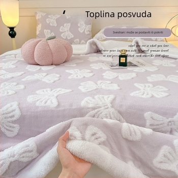 Deka od koralnog flisa, pamuk, 1000–1500 g, jednofarbna s motivom crtanog filma, pogodna za sve sezone