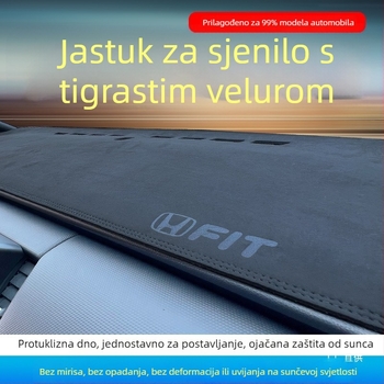 Podložak za ploču instrumenta od velura za zaštitu od sunca i toplinsku izolaciju, za središnju konzolu