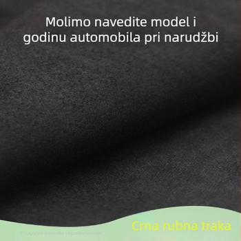 Podložak za ploču instrumenta od velura za zaštitu od sunca i toplinsku izolaciju, za središnju konzolu