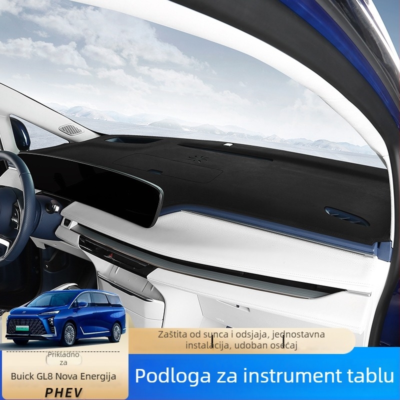 Sunshade za središnji panel Buick GL8 PHEV (24 modela) – koža, anti sjaj, zaštita od svjetla, bez logotipa