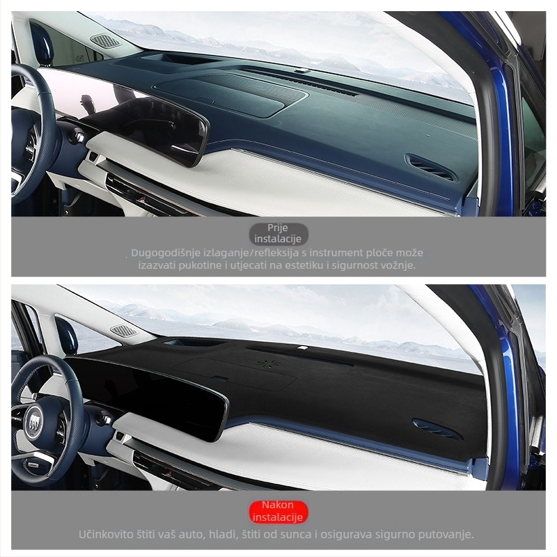 Sunshade za središnji panel Buick GL8 PHEV (24 modela) – koža, anti sjaj, zaštita od svjetla, bez logotipa