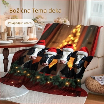 Flanel deka, ljetna težina 250 g/m², tiskanje bez vode, prilagodljiva, otpornost boje 4