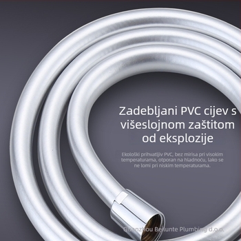 PVC univerzalni tuš šlauf s dizajnom protiv zaplitanja, model BL-8001, spiralno spojeno