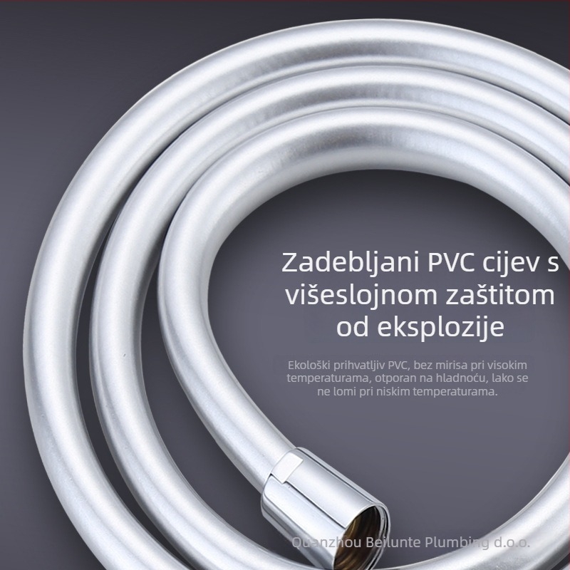 PVC univerzalni tuš šlauf s dizajnom protiv zaplitanja, model BL-8001, spiralno spojeno