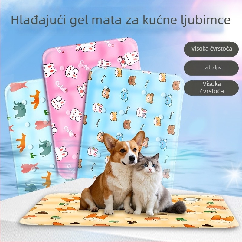 Huijiu PVC ledena podloga za mačke — prozračna, vodootporna hlađena podloga za ljeto, proljeće i jesen; za unutarnju i vanjsku upotrebu