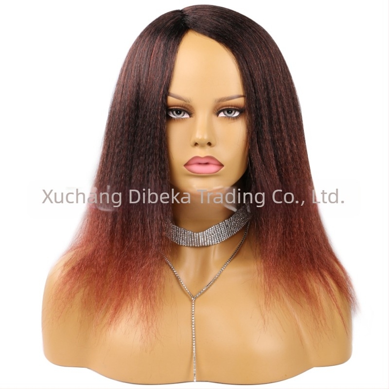 Egzotična duga ravna perika, model DBK-003, materijal kose: domaće svila, bojanje bez topline
