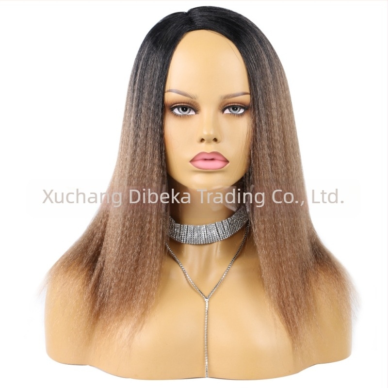 Egzotična duga ravna perika, model DBK-003, materijal kose: domaće svila, bojanje bez topline
