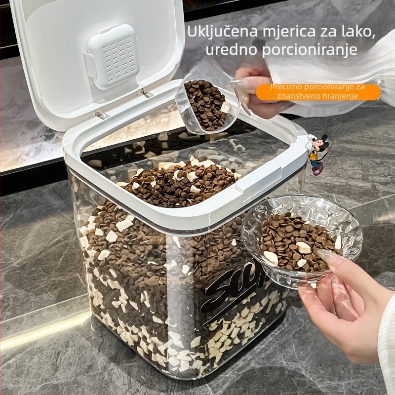 Kontejner za skladištenje hrane za mačke i pse sa vakuumskim zatvaračem