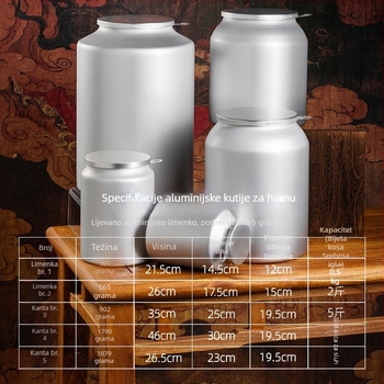 Čajna posuda s brtvom koji štiti od vlage, kompozitni aluminijski folijski materijal, offset tisak, kapacitet 0,5–5 kg