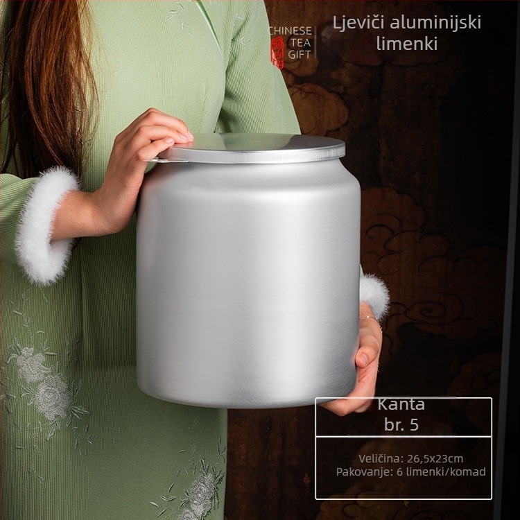 Čajna posuda s brtvom koji štiti od vlage, kompozitni aluminijski folijski materijal, offset tisak, kapacitet 0,5–5 kg