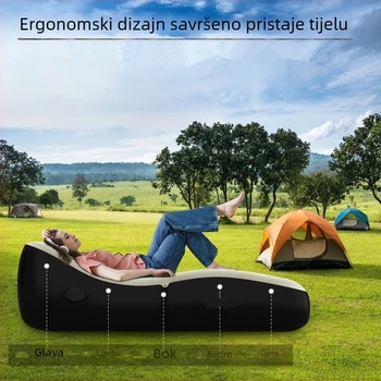 Nafukani kauč s PVC flokom, za 1 osobu, neto težina 2,3 kg, električna pumpa za zrak