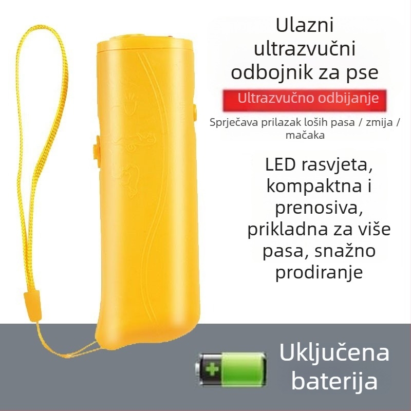 Ultrazvučni repelent za pse - Visokoučinkoviti vanjski uređaj za zaustavljanje lajanja, zaštita od ugriza (Brand: other; Materijal: Poliester; Primjenjivo: Opća namjena; Uvoz: Ne)
