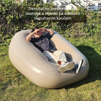 Vanjski naduhiva kauč s ugrađenom električnom pumpom, PVC površina, 3 sloja, nosivost 300 kg, težina 3,9 kg
