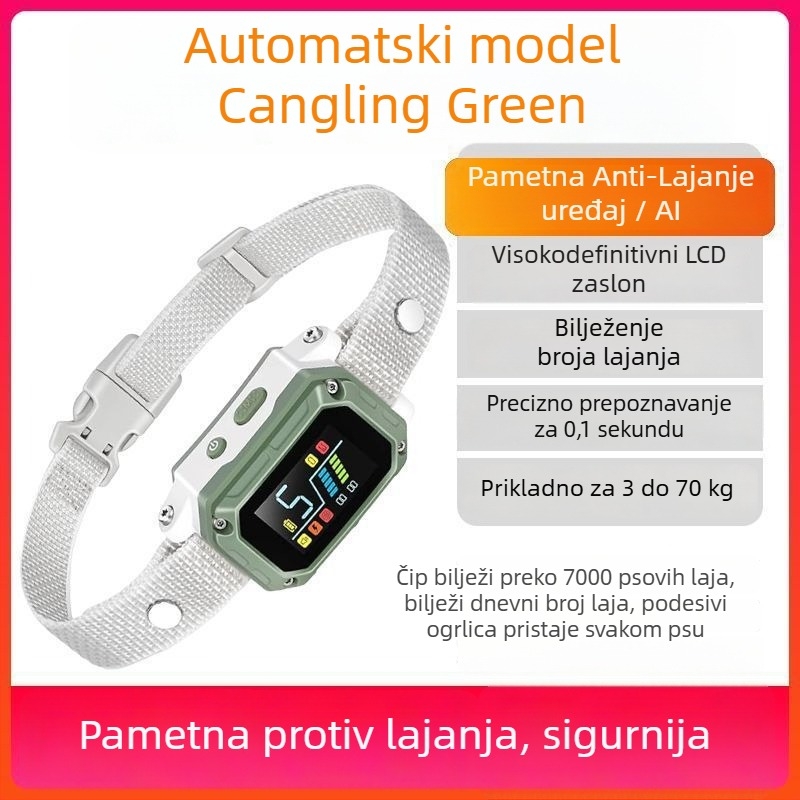 Električni šok ogrlica za obuku pasa s daljinskim upravljačem, domet do 2000 metara