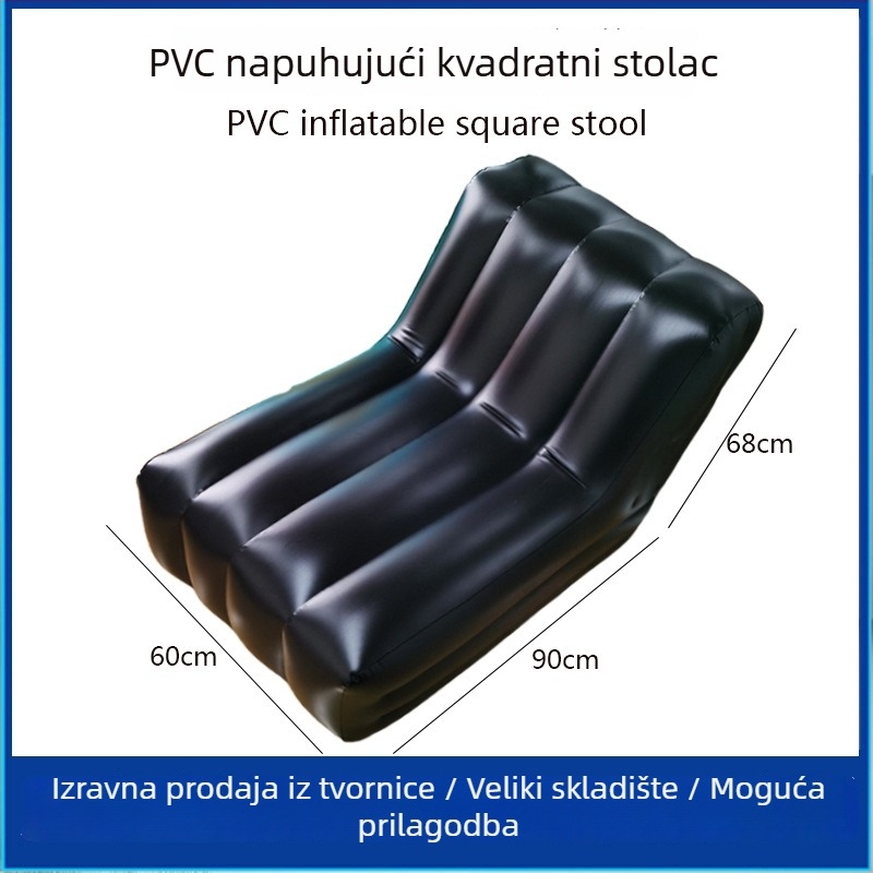 Napuhivani kauč L-oblik, PVC materijal, model ZJM-LSF095, težina 1300 g, stil L-tipa, moderni minimalizam, za vanjsku upotrebu