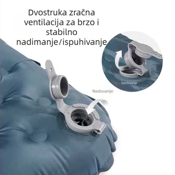 Runway ultra-lagana prenosna nafukljiva podloga s visokom R-vrijednosti, težina 680 g, način napuhavanja: nafukljiva vreća