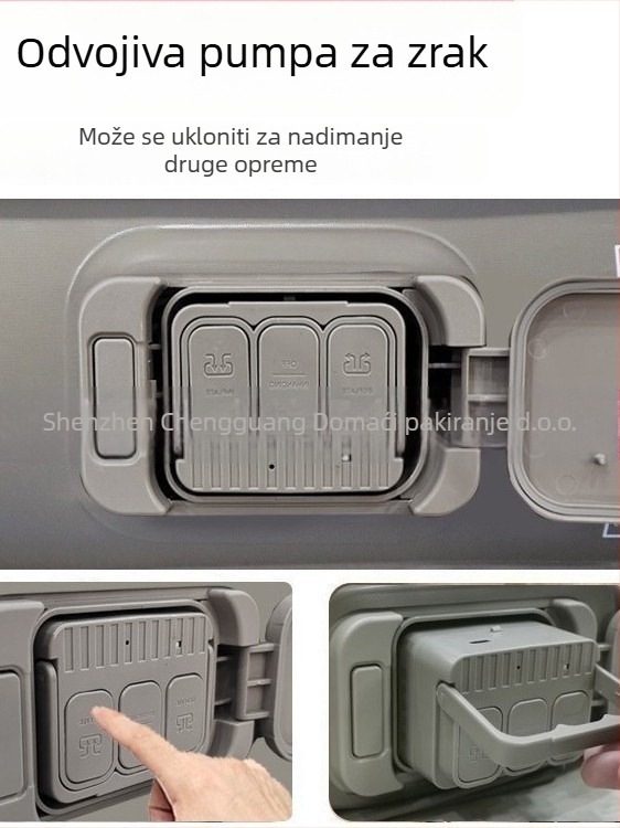 Napuhljivi kauč za kampiranje s ugrađenom električnom pumpom – prijenosan, dvostruka konstrukcija, Oxford platna površina, nosivost 400 kg