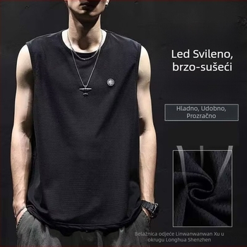 Sportski prsluk s kamuflažnim uzorkom, slobodan kroj, digitalni tisak na poliesteru, bez rukava