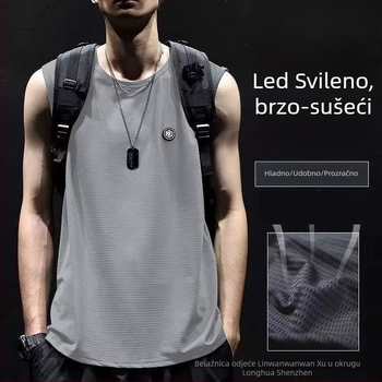 Sportski prsluk s kamuflažnim uzorkom, slobodan kroj, digitalni tisak na poliesteru, bez rukava