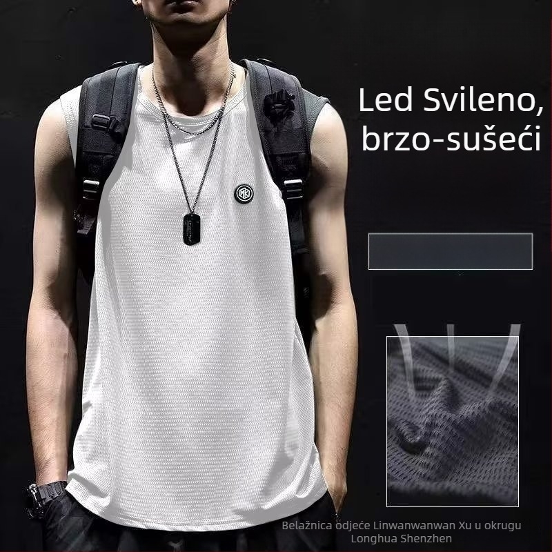 Sportski prsluk s kamuflažnim uzorkom, slobodan kroj, digitalni tisak na poliesteru, bez rukava