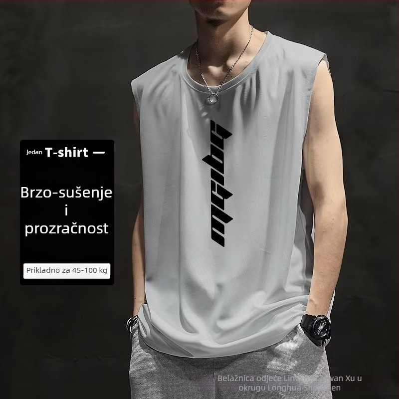 Sportski prsluk s kamuflažnim uzorkom, slobodan kroj, digitalni tisak na poliesteru, bez rukava