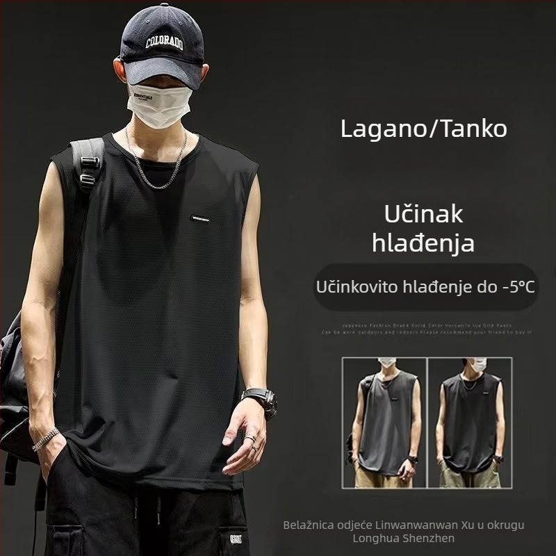 Sportski prsluk s kamuflažnim uzorkom, slobodan kroj, digitalni tisak na poliesteru, bez rukava