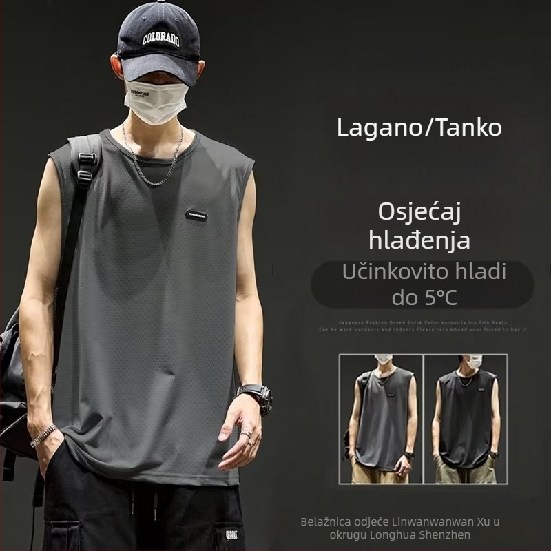 Sportski prsluk s kamuflažnim uzorkom, slobodan kroj, digitalni tisak na poliesteru, bez rukava