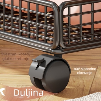 Košara za pohranu s kotačićima za joga prostirke i sportsku opremu | Metalni umjetnički dizajn, modern minimalistički stil, Modell 2295817683402753024