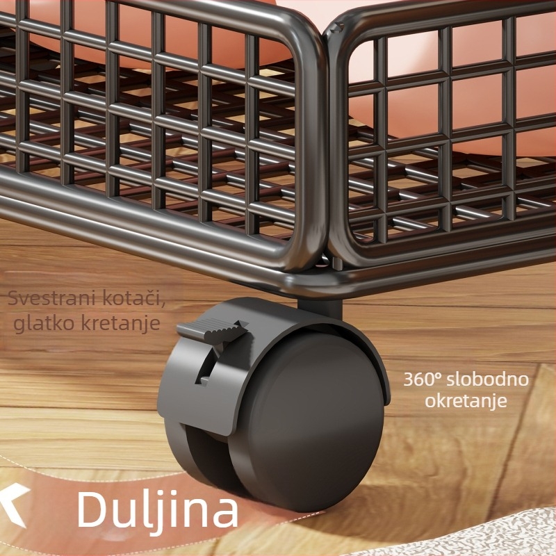 Košara za pohranu s kotačićima za joga prostirke i sportsku opremu | Metalni umjetnički dizajn, modern minimalistički stil, Modell 2295817683402753024