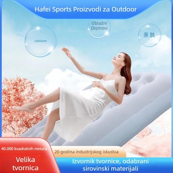 Naduvljivo ležište za kampiranje i kućnu upotrebu, veliko prenosno zračno madrac (Površina: kompozitna tkanina)