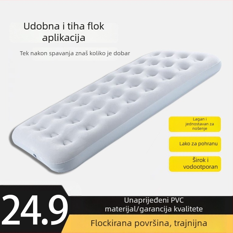 Naduvljivo ležište za kampiranje i kućnu upotrebu, veliko prenosno zračno madrac (Površina: kompozitna tkanina)