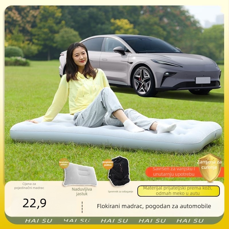 Naduvljivo ležište za kampiranje i kućnu upotrebu, veliko prenosno zračno madrac (Površina: kompozitna tkanina)