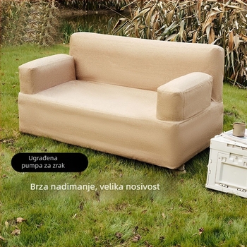 Dvostruki napuhiva kauč za kampiranje, lagan za nošenje i skladištenje, težina 5.6 kg, nosivost 300 kg, Oxford tkanina