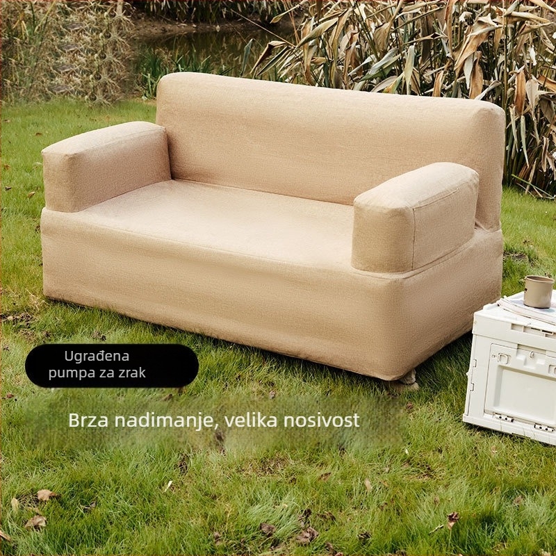 Dvostruki napuhiva kauč za kampiranje, lagan za nošenje i skladištenje, težina 5.6 kg, nosivost 300 kg, Oxford tkanina