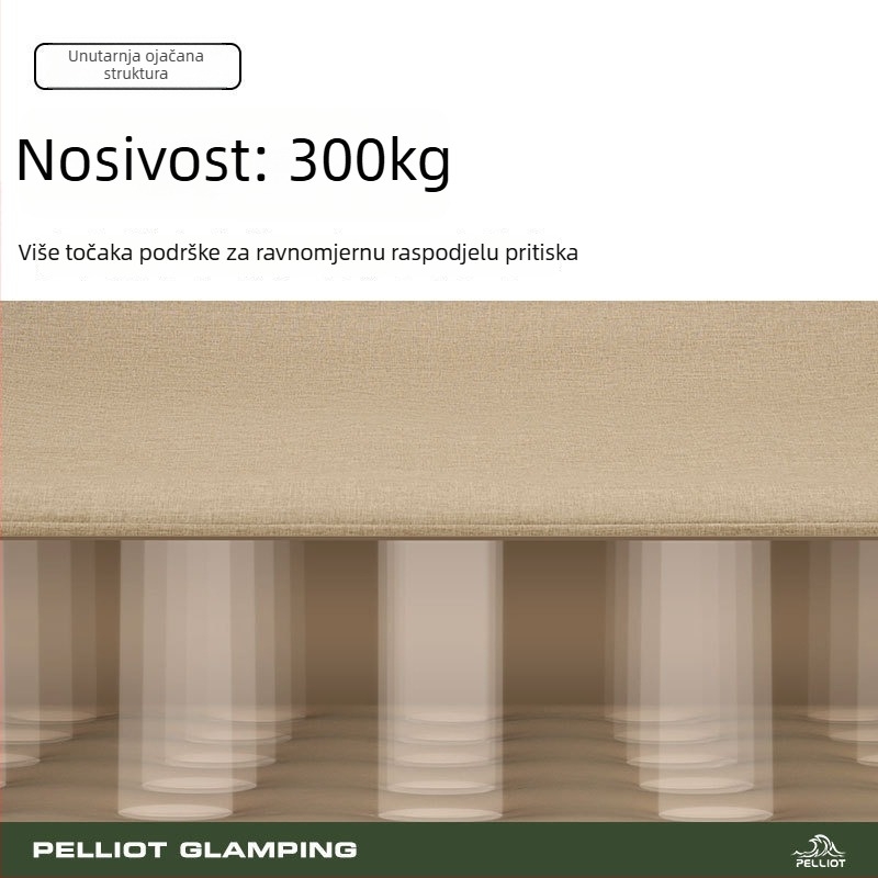Dvostruki napuhiva kauč za kampiranje, lagan za nošenje i skladištenje, težina 5.6 kg, nosivost 300 kg, Oxford tkanina