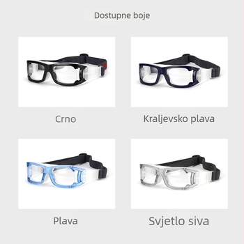 Sportske naočale 018: okvir za košarku, PC materijal, podesiva dioptrija, pogodno za košarku, nogomet, trčanje, vožnju biciklom, golf
