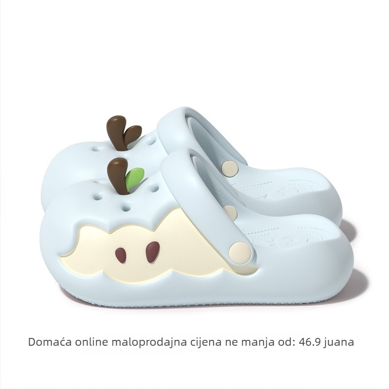 Unisex EVA Crocs stil sandale s remenom, prozračne, protuklizne, debeli potplat 3 cm i više, povećanje visine