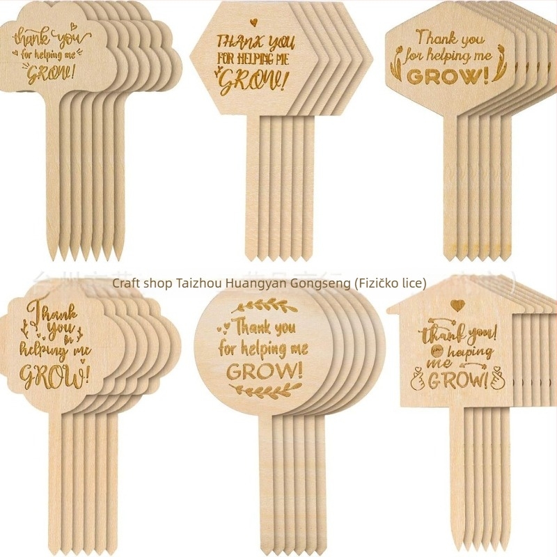 Drvene etikete za biljke od boxwooda, marka Great success, kategorija Biljke, stil Moderna jednostavnost