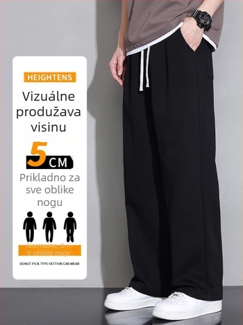 NASA muške casual hlače od pamukove smjese, ravni kroj, srednji rise, vezica za kaiš, prozračan materijal (63% pamuk, 37% poliester).