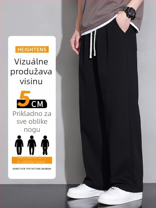 NASA muške casual hlače od pamukove smjese, ravni kroj, srednji rise, vezica za kaiš, prozračan materijal (63% pamuk, 37% poliester).