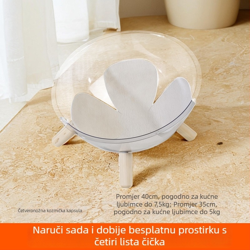 Mačje gnijezdo u obliku svemirske kapsule, akril, Dream cat