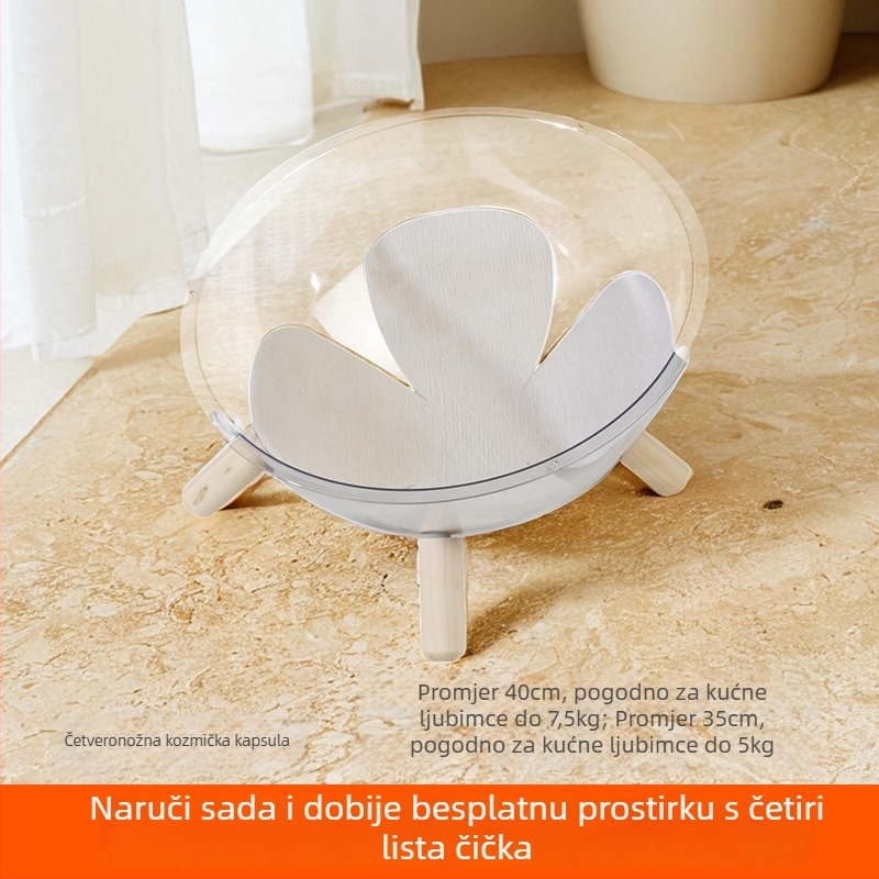 Mačje gnijezdo u obliku svemirske kapsule, akril, Dream cat