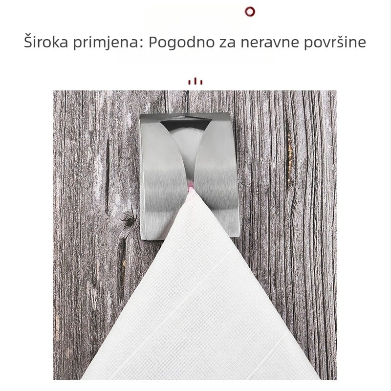 Stalak za ručnike od nehrđajućeg čelika, zidni, bušenje nije potrebno, kupaonica, hotel i kućna upotreba