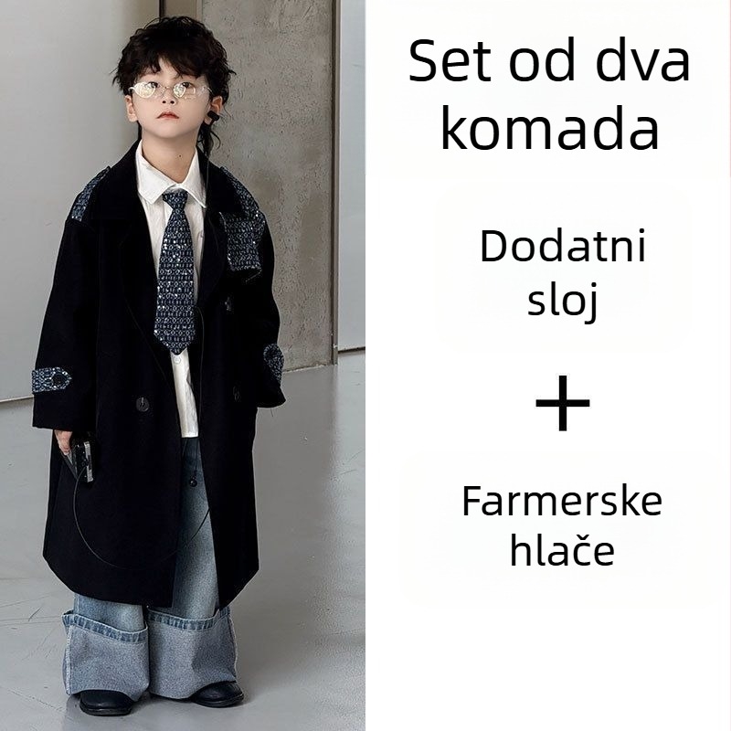 Kaput u korejskom stilu, jednoslojni uzorak, Modal tkanina, glavni materijal: krzno zeca, kopčanje na jedan red gumba, ovratnik tip sakoa