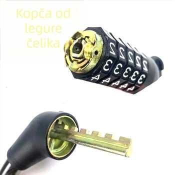 Neutral petocifrena kombinacijska brava za planinski bicikl, kabel od metalne legure, model 8762